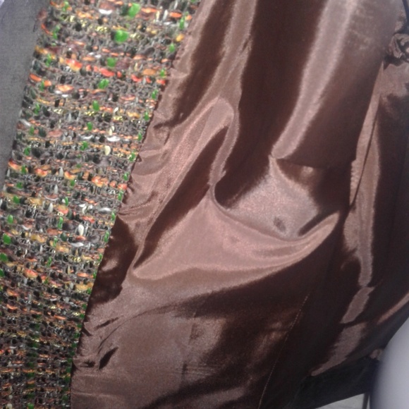 🍂Talbots Tweed Blazer w/Brown Suede Trim🍂 - Picture 4 of 6